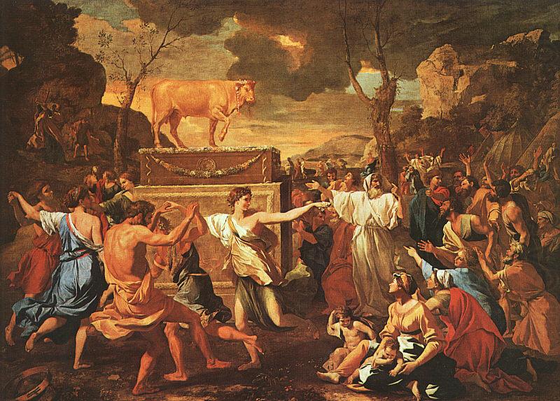 Nicolas Poussin The Adoration of the Golden Calf china oil painting image